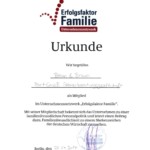 Zertifikate Familienfreundliches Unternehmenen