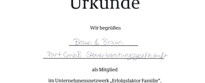 Zertifikate Familienfreundliches Unternehmenen