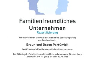 Zertifikat Familienfreundliches Unternehmen