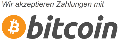 Wir akzeptieren Bitcoin