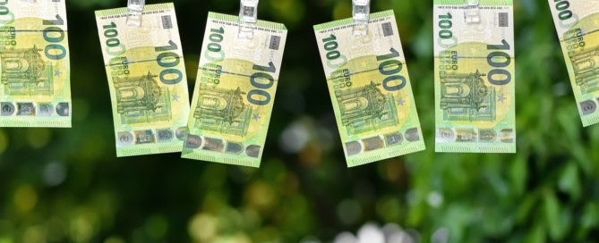 Geld auf der Wäscheleine
